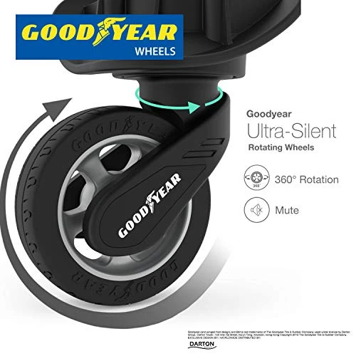 Regent Square Travel - Luggage Set Hard Shell With Spinner Goodyear Wheels - Set Of 3 Pieces - Hard Case - Black 3 Regent Square Travel - Luggage Set Hard Shell With Spinner Goodyear Wheels - Set Of 3 Pieces - Hard Case - Black - Image 3