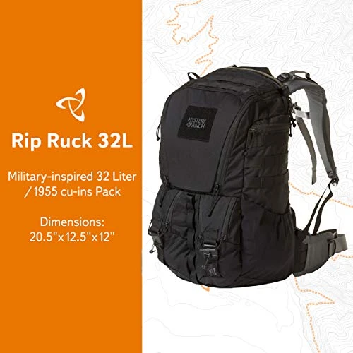 MYSTERY RANCH Rip Ruck 32 Backpack - Military Inspired Tactical Pack, L/XL, Black 6 MYSTERY RANCH Rip Ruck 32 Backpack - Military Inspired Tactical Pack, L/XL, Black - Image 6