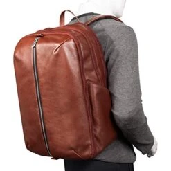 McKleinUSA Englewood, Pebble Grain Calfskin Leather, 17" Leather, Triple Compartment, Carry-All, Laptop & Tablet Weekend Backpack, Brown (18894) 10 McKleinUSA Englewood, Pebble Grain Calfskin Leather, 17" Leather, Triple Compartment, Carry-All, Laptop & Tablet Weekend Backpack, Brown (18894) -Luggage Factory 51Edm3oCKYL