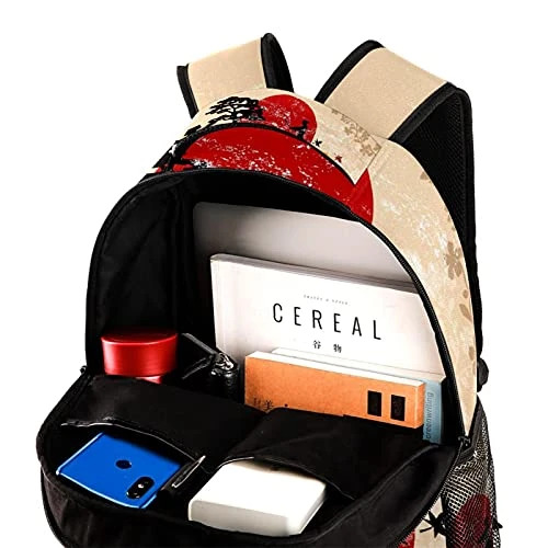 LORVIES Retro Japanese Martial Lightweight School Classic Backpack Travel Rucksack For Girls Women Kids Teens 4 LORVIES Retro Japanese Martial Lightweight School Classic Backpack Travel Rucksack For Girls Women Kids Teens - Image 4