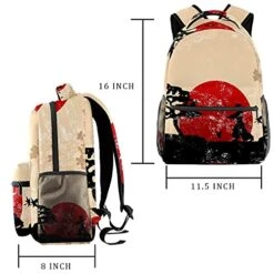 LORVIES Retro Japanese Martial Lightweight School Classic Backpack Travel Rucksack For Girls Women Kids Teens 11 LORVIES Retro Japanese Martial Lightweight School Classic Backpack Travel Rucksack For Girls Women Kids Teens -Luggage Factory 51GULlu 3nS