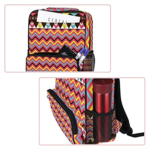 LORVIES Aztec Ethnic School Bag For Student Bookbag Women Travel Backpack Casual Daypack Travel Hiking Camping 7 LORVIES Aztec Ethnic School Bag For Student Bookbag Women Travel Backpack Casual Daypack Travel Hiking Camping - Image 7