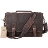 S-Zone Men'S Crazy-Horse Leather Business Briefcase Shoulder Laptop Bag