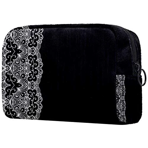 LORVIES Black And Lace Makeup Bag Toiletry Bag For Women Skincare Cosmetic Handy Pouch Zipper Handbag 1 LORVIES Black And Lace Makeup Bag Toiletry Bag For Women Skincare Cosmetic Handy Pouch Zipper Handbag