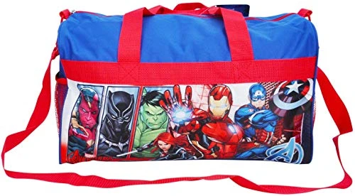 Marvel Avengers Marvel / Avengers Duffel Travel Bag & Sling Bag Iron Man Black Panther Print 4 Marvel Avengers Marvel / Avengers Duffel Travel Bag & Sling Bag Iron Man Black Panther Print - Image 4