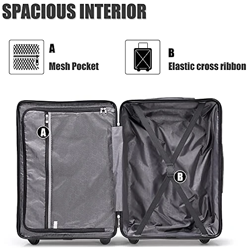 3 Piece Set Luggage Spinner Hardshell Lightweight Durable Suitcase TSA Lock, Women Men Teens Home Outdoor School Travel Carry On Luggage Sets, 20/24/28 Inch Deep Blue 6 3 Piece Set Luggage Spinner Hardshell Lightweight Durable Suitcase TSA Lock, Women Men Teens Home Outdoor School Travel Carry On Luggage Sets, 20/24/28 Inch Deep Blue - Image 6
