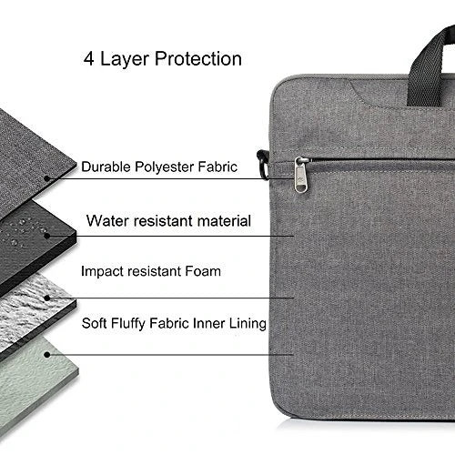Dovesail 14-15.4 Inch Slim Laptop Shoulder Bag Compatible 15 Inch 2016/2017 MacBook Pro With 6 Dovesail 14-15.4 Inch Slim Laptop Shoulder Bag Compatible 15 Inch 2016/2017 MacBook Pro With - Image 6