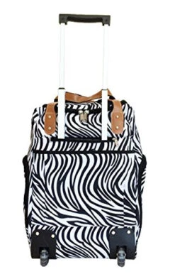19" Duffel/Tote Bag Gym Luggage Case Wheel Purse Zebra -Luggage Factory 51KdiD7WBJL