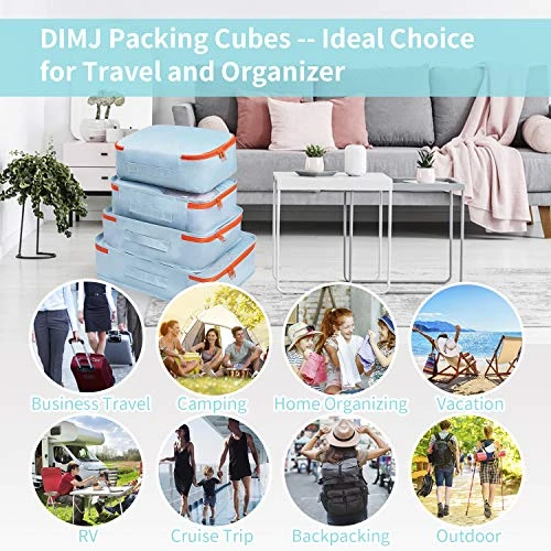 DIMJ 11 Set Packing Cubes, Travel Luggage Packing Organizers Lightweight Travel Cloth Storage Bag With Bra Underwear Cube Cosmetics Bag And Shoe Pouch 4 DIMJ 11 Set Packing Cubes, Travel Luggage Packing Organizers Lightweight Travel Cloth Storage Bag With Bra Underwear Cube Cosmetics Bag And Shoe Pouch - Image 4