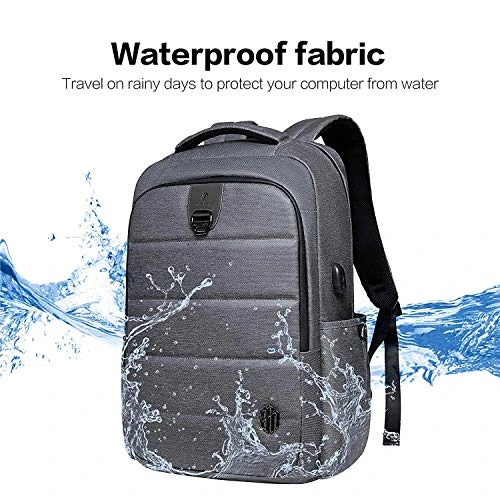 Laptop Backpack 17 Inch Travel Computer Pack Bag With USB Charging Port Waterproof Oxford College 3 Laptop Backpack 17 Inch Travel Computer Pack Bag With USB Charging Port Waterproof Oxford College - Image 3