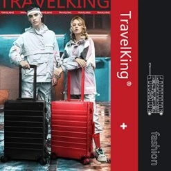 Travelking All Aluminum Carry On Luggage With TSA Locks Metal Hard Shell Spinner Suitcase (New Arrival Black, 20 Inch) -Luggage Factory 51NaaekaV8L