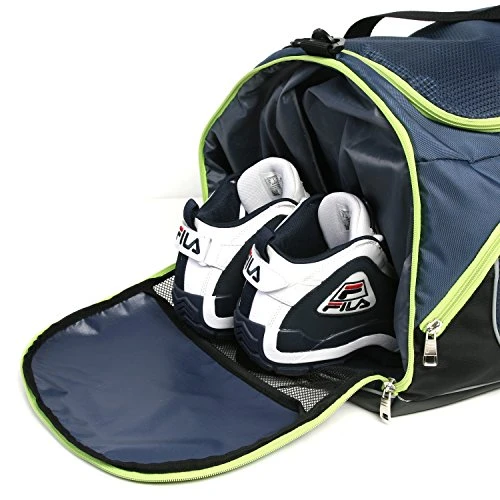 Fila Advantage 19" Sport Duffel Bag, Black/Lime 2 Fila Advantage 19" Sport Duffel Bag, Black/Lime - Image 2