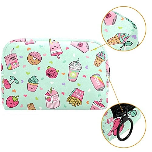 LORVIES Cupcake Makeup Bag Toiletry Bag For Women Skincare Cosmetic Handy Pouch Zipper Handbag 5 LORVIES Cupcake Makeup Bag Toiletry Bag For Women Skincare Cosmetic Handy Pouch Zipper Handbag - Image 5