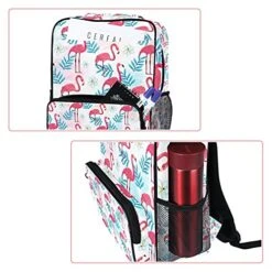 LORVIES Flamingo Pattern School Bag For Student Bookbag Women Travel Backpack Casual Daypack Travel Hiking Camping -Luggage Factory 51PK6W7yfbL