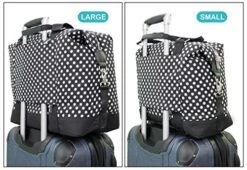 Travel Weekender Overnight Carry-on Shoulder Duffel Tote Bag (8" X 12" X 16 (Large), Black & White Stripes) -Luggage Factory 51PNEng5BTL