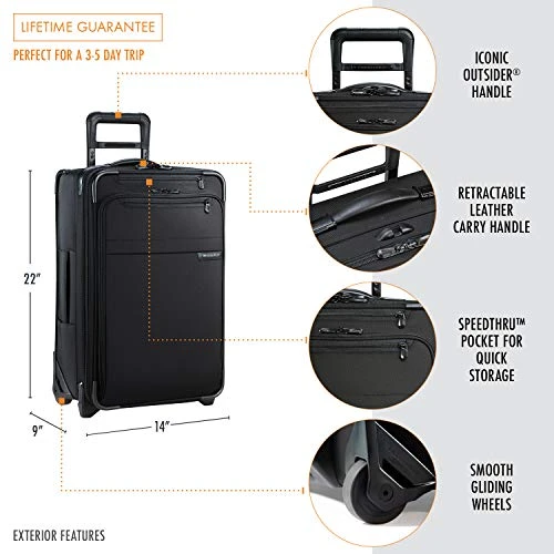 Briggs & Riley Baseline-Softside CX Expandable Carry-On Upright Luggage, Black, 22-Inch 11 Briggs & Riley Baseline-Softside CX Expandable Carry-On Upright Luggage, Black, 22-Inch - Image 11