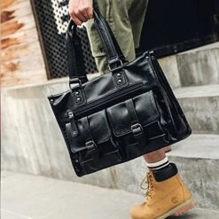 Tidog Leisure And Korean Multi - Pocket Handbag Briefcase -Luggage Factory 51Q9XdusojL