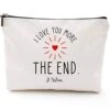 Gifts For Wife Girlfriend Birthday-I Love You More,The End I Win- Gifts For Girlfriend Boyfriend Couple Wedding Gifts From Wifey Hubby Makeup Bag For Her Presents