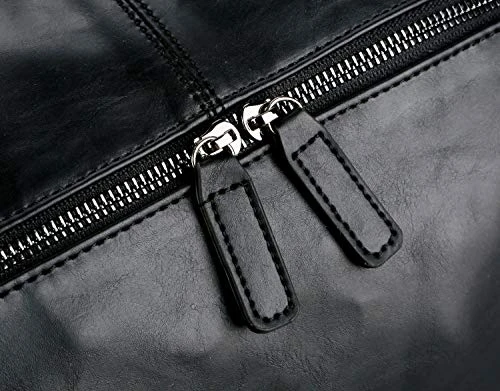 Baosha Hb-06 Pu Leather Travel Tote Bag Weekender Duffel Overnight Bag Carry On Bag (Black) 6 Baosha Hb-06 Pu Leather Travel Tote Bag Weekender Duffel Overnight Bag Carry On Bag (Black) - Image 6