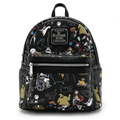 Loungefly Nightmare Before Christmas All Character Mini Backpack Black