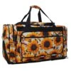 NGIL Canvas 23" Duffle Bags (Sunflower W/Cow-Black)