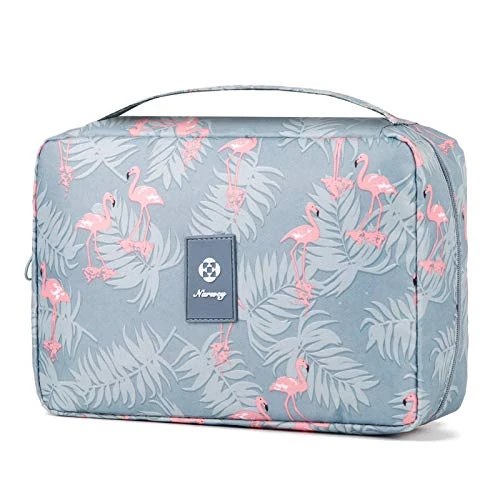 Hanging Travel Toiletry Bag Cosmetic Make Up Organizer For Women And Girls Waterproof (A-Flamingo) 1 Hanging Travel Toiletry Bag Cosmetic Make Up Organizer For Women And Girls Waterproof (A-Flamingo)