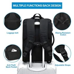 Modoker Briefcase Laptop Backpack, 17.3 Inch Laptop Bag For Men Women, Extra Large Business Travel Carry On Backpack, TSA Friendly, Black 8 Modoker Briefcase Laptop Backpack, 17.3 Inch Laptop Bag For Men Women, Extra Large Business Travel Carry On Backpack, TSA Friendly, Black -Luggage Factory 51TAuVR7k L