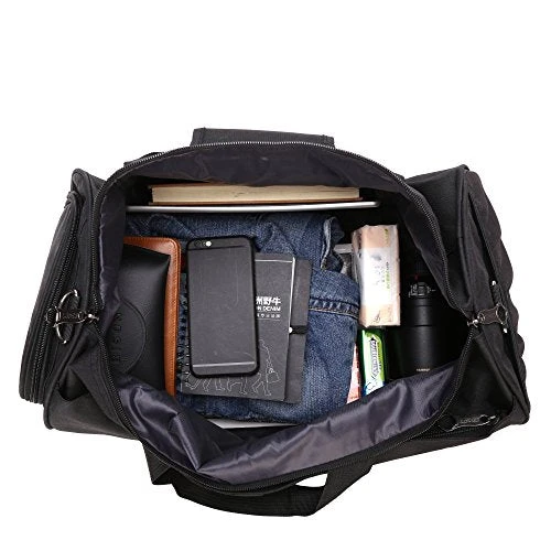 Bison Denim Multipurpose Duffel Bag Weekender Bag Carry On Travel Bag With Strap (Vintage Grey) 7 Bison Denim Multipurpose Duffel Bag Weekender Bag Carry On Travel Bag With Strap (Vintage Grey) - Image 7