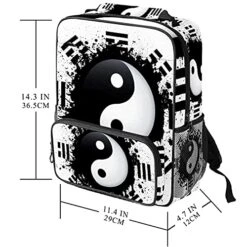 LORVIES Black And White Yin Yang School Bag For Student Bookbag Women Travel Backpack Casual Daypack Travel Hiking Camping 10 LORVIES Black And White Yin Yang School Bag For Student Bookbag Women Travel Backpack Casual Daypack Travel Hiking Camping -Luggage Factory 51TmeRXT1ES