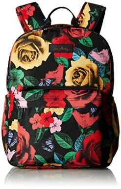 Vera Bradley Lighten Up Grande Laptop Backpack Backpack, Havana Rose, One Size