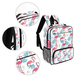 LORVIES Flamingo Pattern School Bag For Student Bookbag Women Travel Backpack Casual Daypack Travel Hiking Camping -Luggage Factory 51V414Ax cL