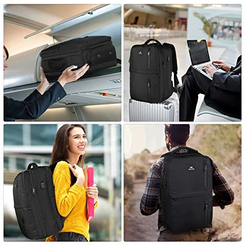 Travel Backpack, Flight Approved Carry On Hand Luggage, MATEIN Water Resistant Anti-Theft Business Large Daypack Weekender Bag For 15.6 Inch Laptop, Black 2 Travel Backpack, Flight Approved Carry On Hand Luggage, MATEIN Water Resistant Anti-Theft Business Large Daypack Weekender Bag For 15.6 Inch Laptop, Black - Image 2