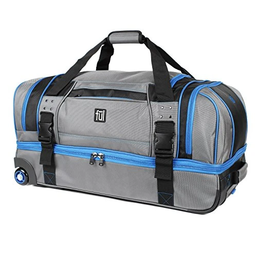 Ful Streamline 30in Soft Rolling Duffel Bag, Retractable Pull Handle, Split Level Storage, Grey 1 Ful Streamline 30in Soft Rolling Duffel Bag, Retractable Pull Handle, Split Level Storage, Grey