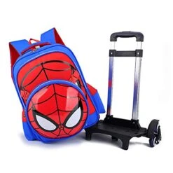Spiderman Six Wheels Trolley Case School Bags Boy Oxford Cloth Vacation Backpack -Luggage Factory 51W m p8QcL