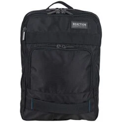 Kenneth Cole Reaction Polyester Dual Compartment 15" Laptop Business Backpack With Techni-Cole RFID, Black One Size