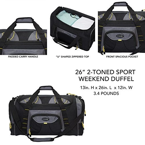 TPRC 26 Inch Duffel, Black 2 TPRC 26 Inch Duffel, Black - Image 2