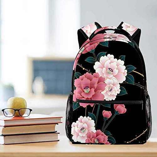 LORVIES Japanese Floral Pattern Backpack Hiking Daypack For Adults Kids 1 LORVIES Japanese Floral Pattern Backpack Hiking Daypack For Adults Kids