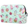 LORVIES Cupcake Makeup Bag Toiletry Bag For Women Skincare Cosmetic Handy Pouch Zipper Handbag