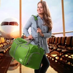 Extra Large Duffle Bag With Pockets - Travel Duffel Bag For Women And Men (Dark Green) -Luggage Factory 51Z2IJ3Fk3L