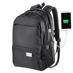School Backpack Boys Bookbags Water Resistant Laptop Computer Bag With USB Charging Port College