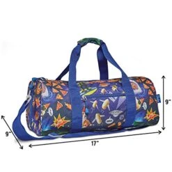 Bixbee Kids Duffle Bag, Dance Bag & Travel Bag For Sports, Gymnastics And Ballet With Adjustable Strap, Zippers, Pockets, And Comfort Grip - Kids Overnight Bag In Meme Odyssey Blue. -Luggage Factory 51ZPCrGk7mL