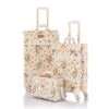 COTRUNKAGE Vintage Luggage Set 3 Piece Cute Travel Suitcase For Women With Cosmetic Case, Beige Floral