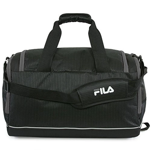 Fila Cypress Small Sport Duffel Bag, Black/Grey, One Size 2 Fila Cypress Small Sport Duffel Bag, Black/Grey, One Size - Image 2