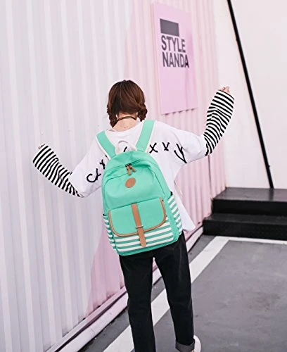 School Backpack For Girls, Gazigo Womens High School College Bookbags Laptop Bag (Green) 3 School Backpack For Girls, Gazigo Womens High School College Bookbags Laptop Bag (Green) - Image 3