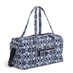 Vera Bradley Women's Signature Cotton Large Travel Duffel Bag, Ikat Island, One Size -Luggage Factory 51aLB8aX5GL