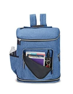 ZipSak Pro Foldable Travel Backpack With Cushioned Laptop Sleeve, Denim Blue -Luggage Factory 51bO2uQylaL