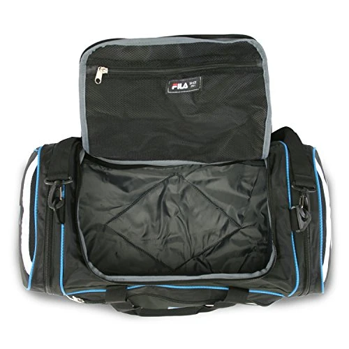 Fila Acer Large Sport Duffel Bag, Black/Blue 3 Fila Acer Large Sport Duffel Bag, Black/Blue - Image 3