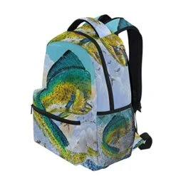 Stylish Mahi Fish Backpack- Lightweight School College Travel Bags, ChunBB 16" X 11.5" X 8" -Luggage Factory 51bzxjxyfNL
