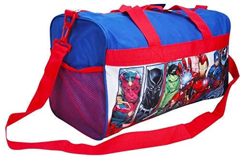 Marvel Avengers Marvel / Avengers Duffel Travel Bag & Sling Bag Iron Man Black Panther Print 2 Marvel Avengers Marvel / Avengers Duffel Travel Bag & Sling Bag Iron Man Black Panther Print - Image 2