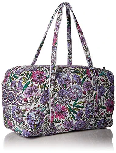 Vera Bradley Iconic Large Travel Duffel, Signature Cotton, Lavender Meadow 3 Vera Bradley Iconic Large Travel Duffel, Signature Cotton, Lavender Meadow - Image 3